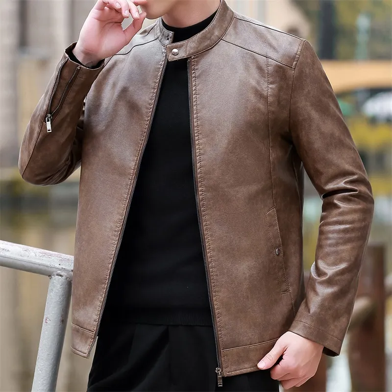 PIERRE CARDIN Leather Jacket Men's-5