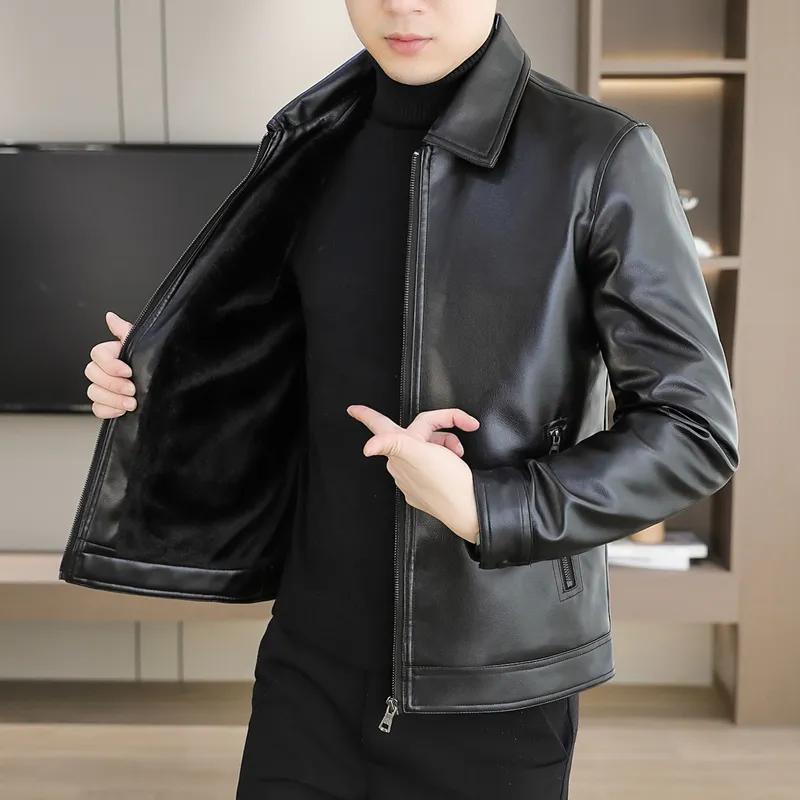 PIERRE CARDIN Leather Jacket Men's-11