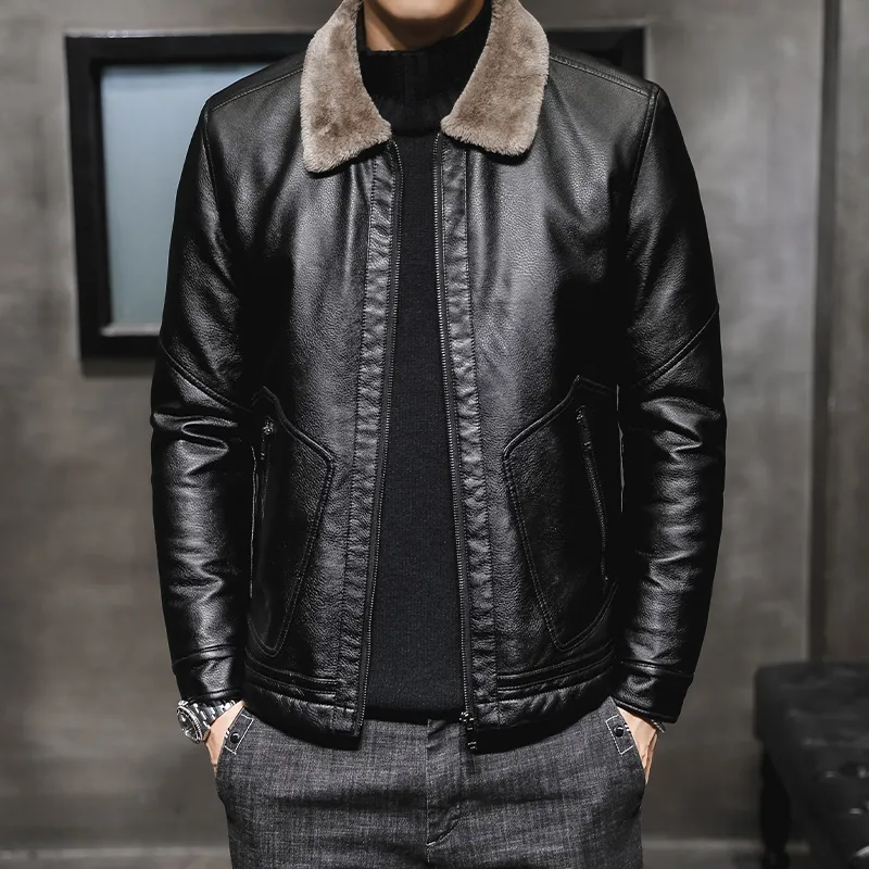 PIERRE CARDIN Leather Jacket Unisex-4