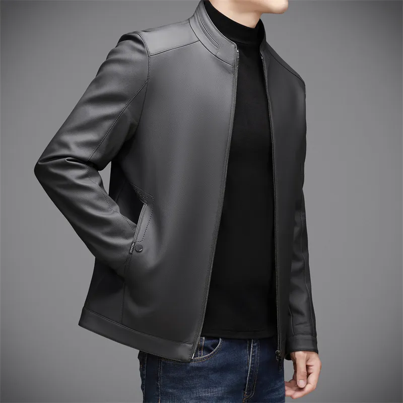PIERRE CARDIN Leather Jacket Men's-5