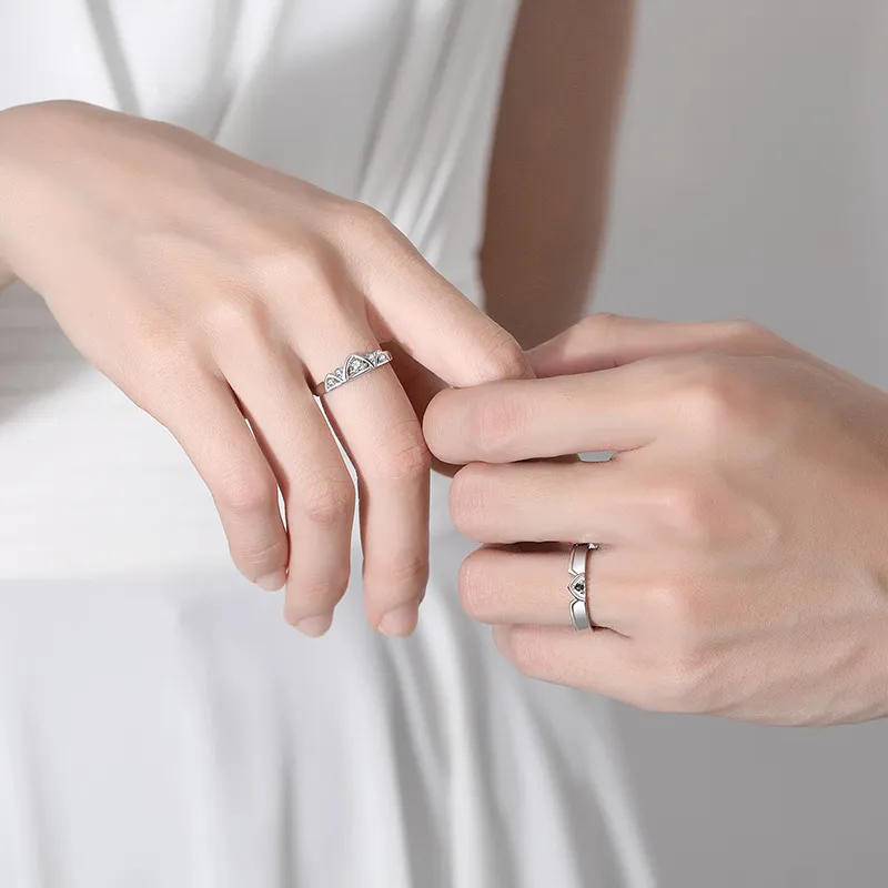 Lockstarfy Cubic Zirconia Rings Unisex-1