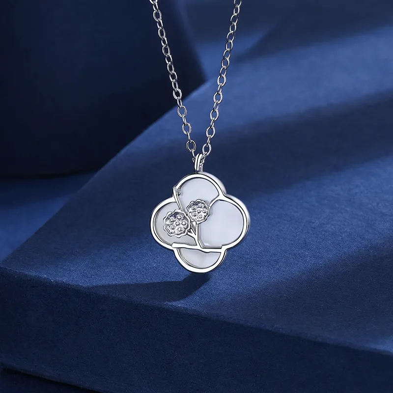 Lockstarfy Mother Of Pearl 999 Fine Silver Necklaces Women's-2