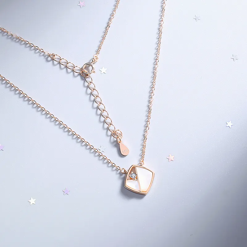 Lockstarfy White Mother Of Pearl Necklaces Women's-4