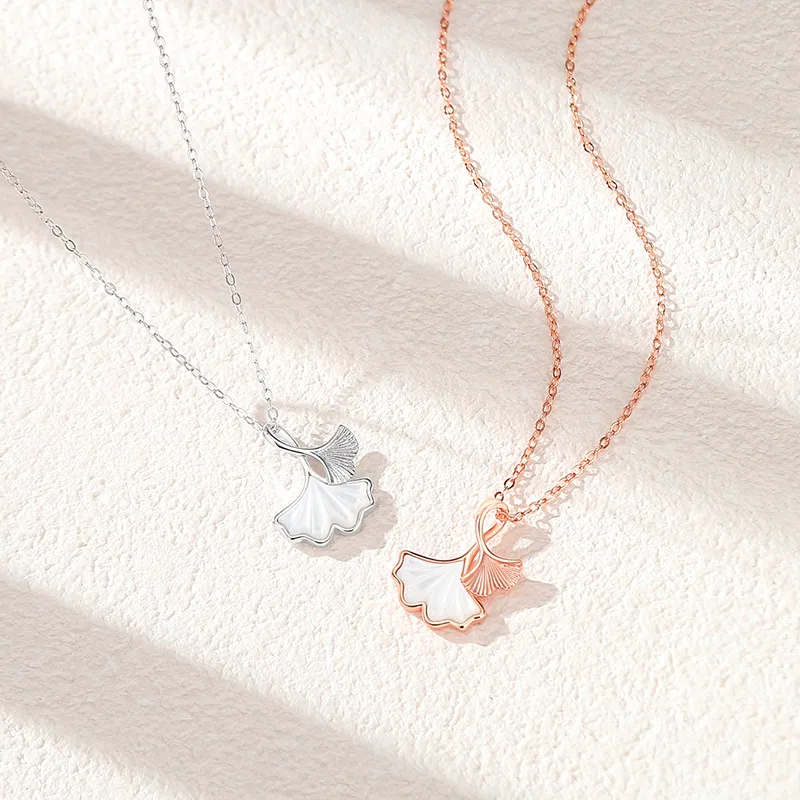 Lockstarfy S925 Silver White Mother Of Pearl Necklaces Women's-2