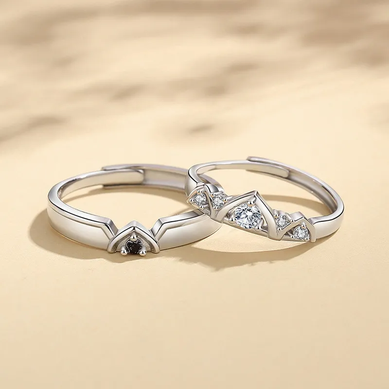 Lockstarfy Cubic Zirconia Rings Unisex-4