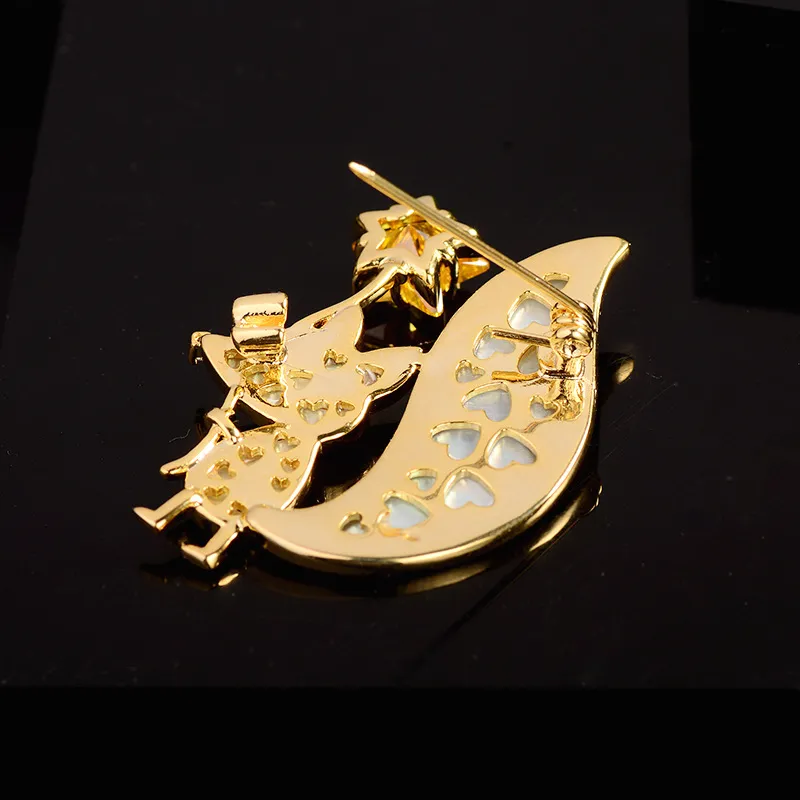 Lockstarfy Mother Of Pearl Floral Brooch Women's-4