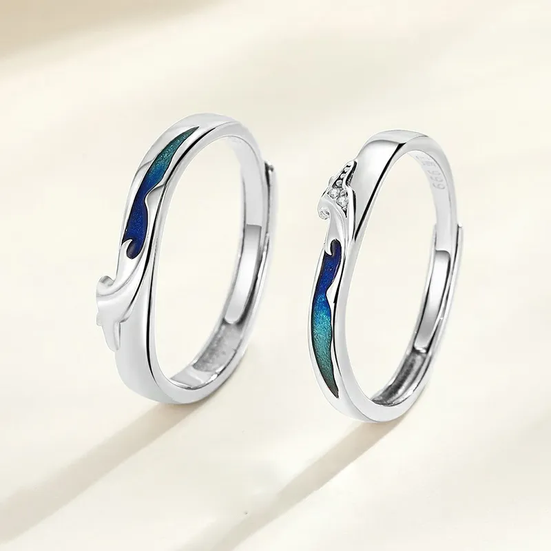 Lockstarfy Enamel 925 Silver Rings Unisex-3
