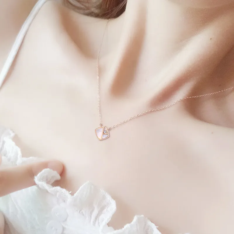 Lockstarfy White Mother Of Pearl Necklaces Women's-1