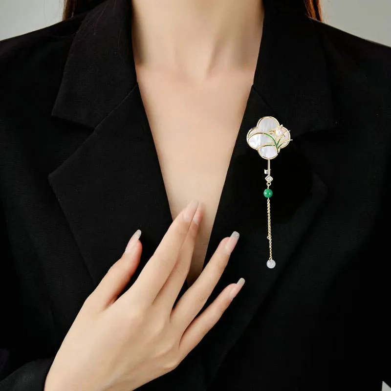 Lockstarfy Mother Of Pearl Brooches Women's-1