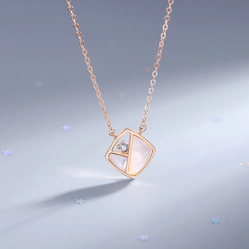 Lockstarfy White Mother Of Pearl Necklaces Women's-2