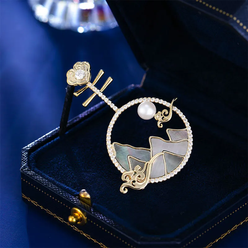Lockstarfy Mother Of Pearl Brooches Women's-2
