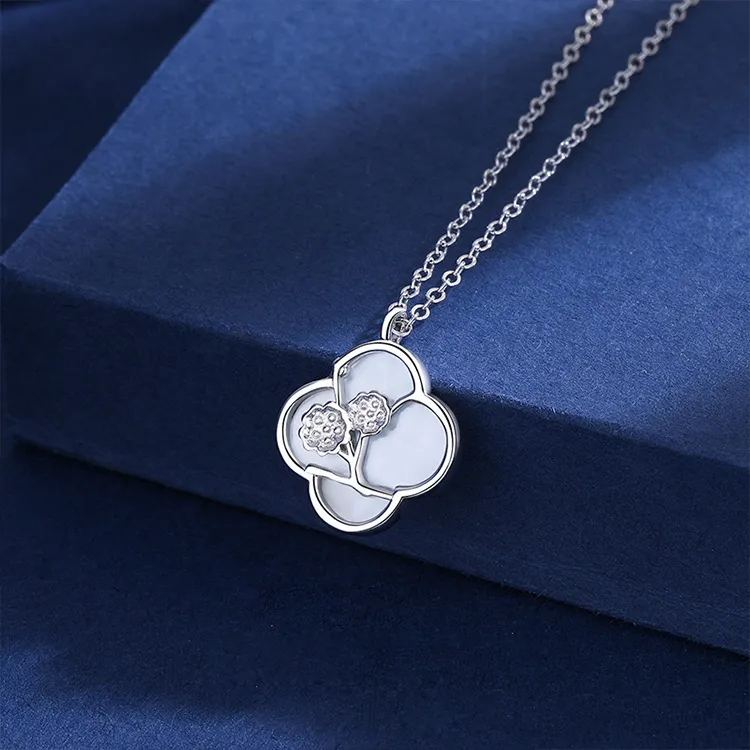 Lockstarfy Mother Of Pearl 999 Fine Silver Necklaces Women's-3