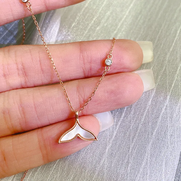 Lockstarfy Mother Of Pearl Necklaces Women's Silver-2
