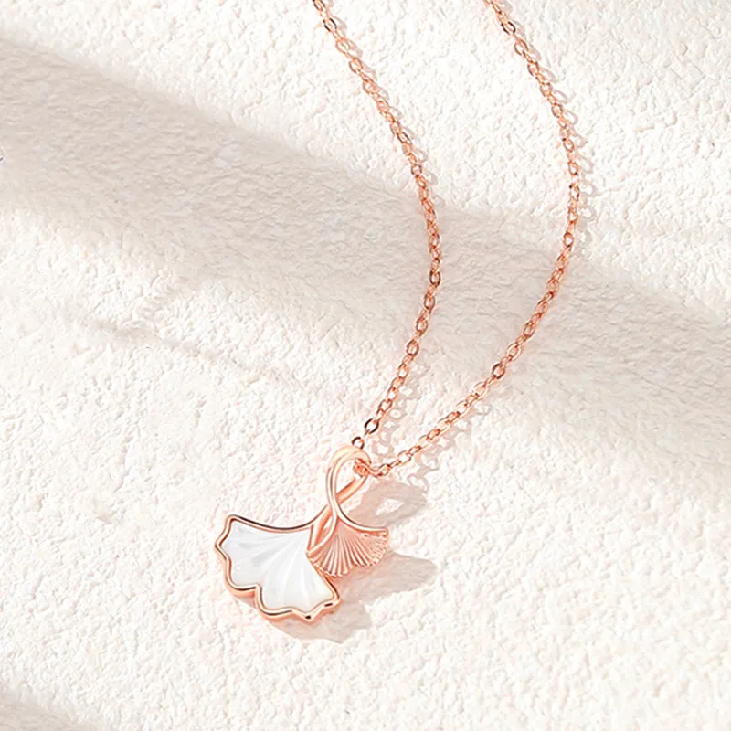 Lockstarfy S925 Silver White Mother Of Pearl Necklaces Women's-1