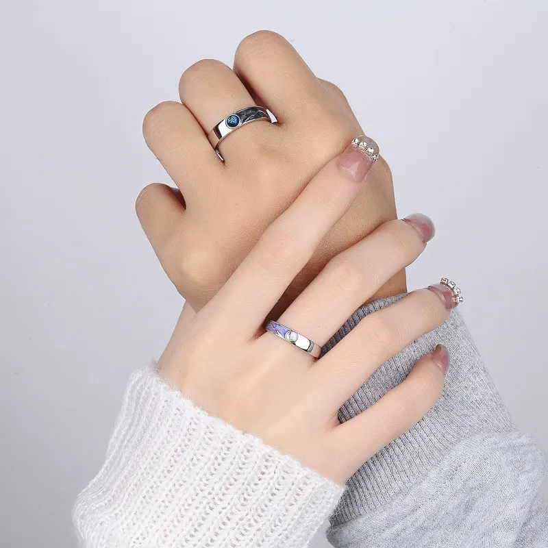 Lockstarfy Moonstone Rings Unisex-1