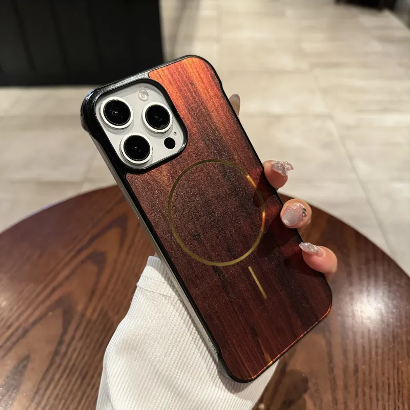 Koman TPU Material Summer Fresh Borderless Wood Grain Phone Cases Compatible With Apple IPhone 12/13/14/15/16/Pro/Mac-3