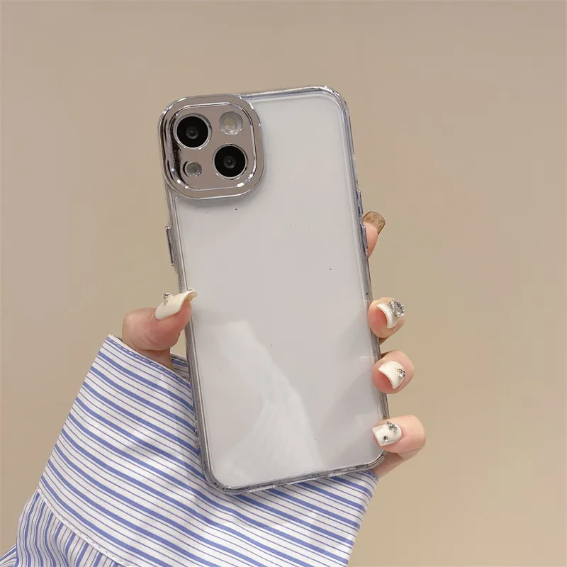 Koman TPU Material Precise Cut Out Transparent Case Phone Cases Compatible With Apple IPhone 12/13/14/15/16/Pro/Mac-1