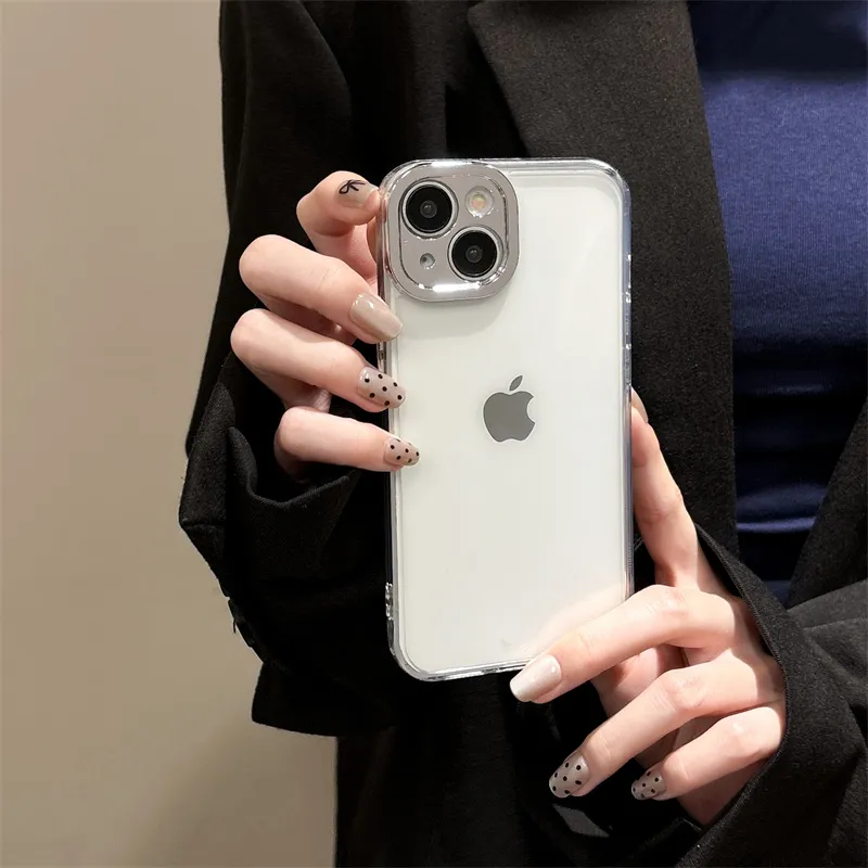 Koman TPU Material Metal Ring Precise Cut Out Phone Cases Compatible With Apple IPhone 12/13/14/15/16/Pro/Mac-2
