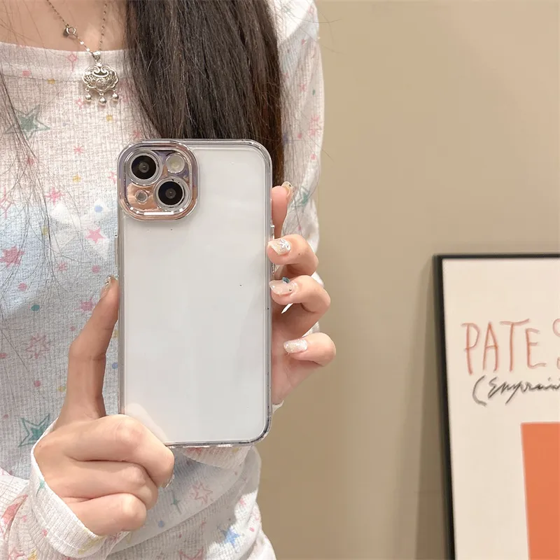 Koman TPU Material Precise Cut Out Transparent Case Phone Cases Compatible With Apple IPhone 12/13/14/15/16/Pro/Mac-2