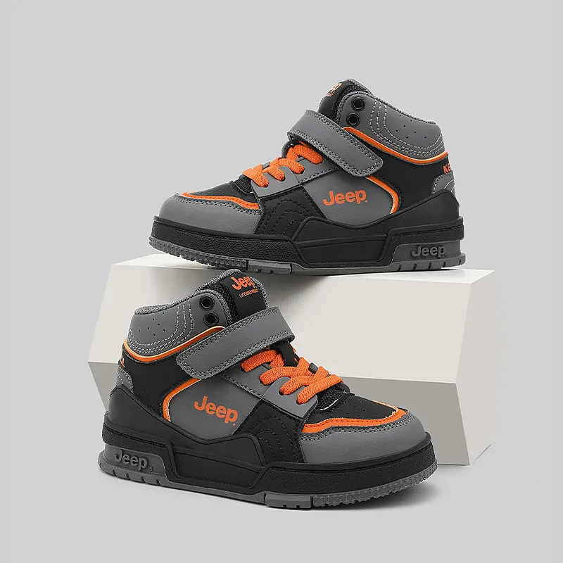 Jeep Anti Slip And Wear Resistant Breathable High Top Kids' Skateboarding Shoes Kids'-23