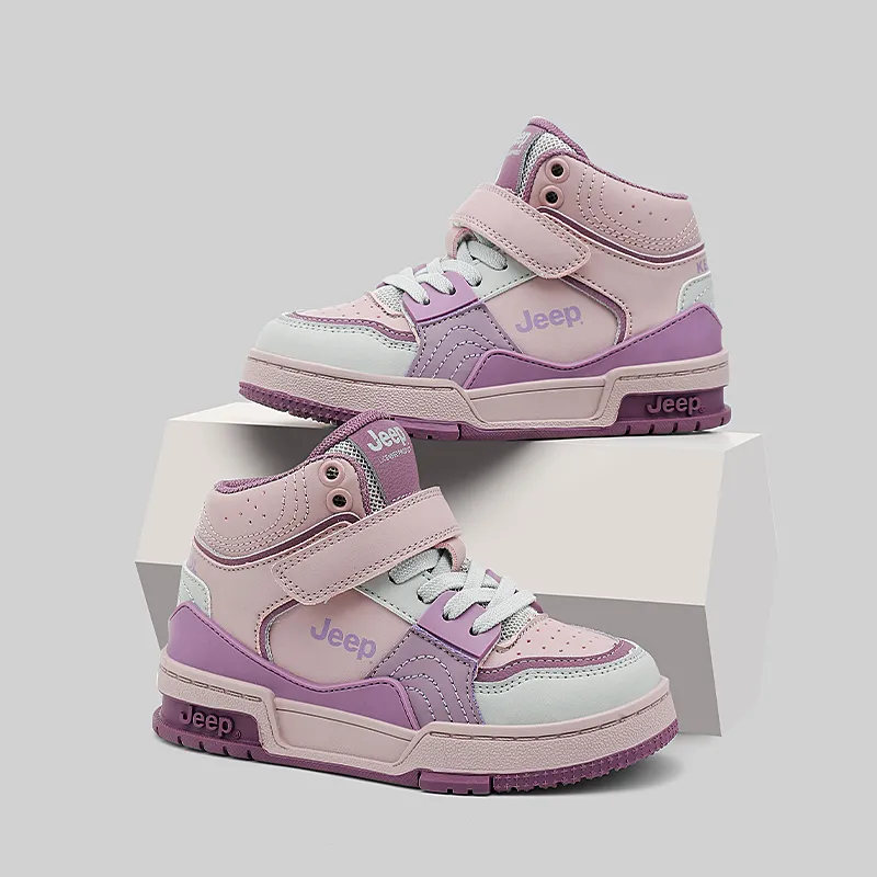 Jeep Anti Slip And Wear Resistant Breathable High Top Kids' Skateboarding Shoes Kids'-11