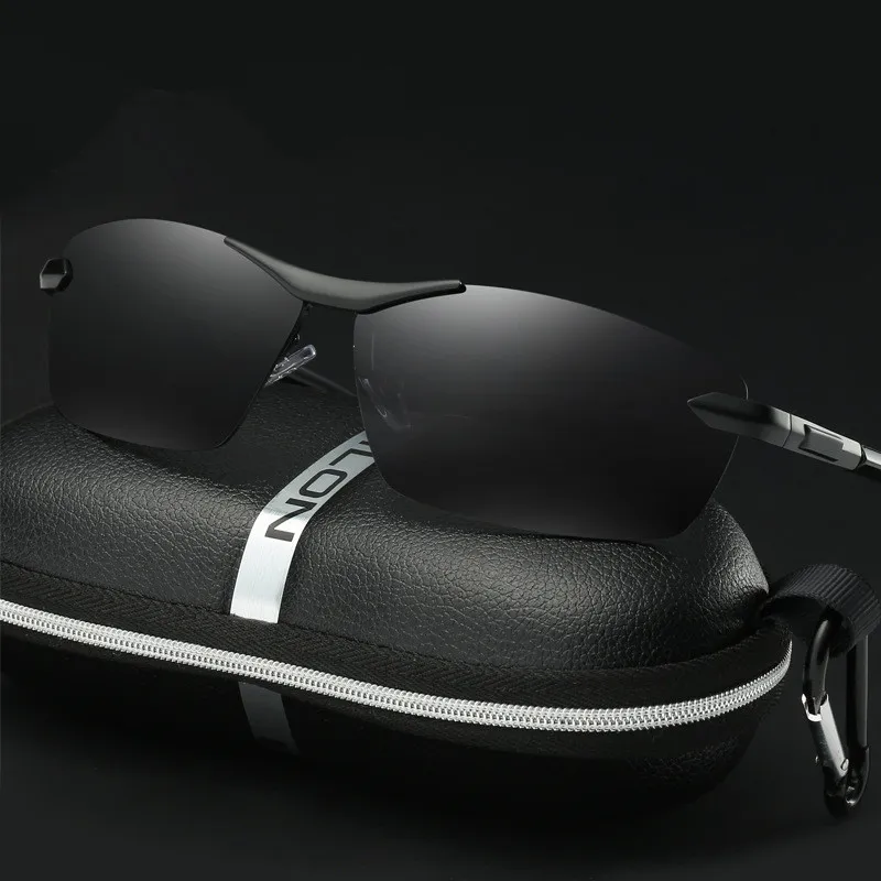 Thunder Pailong Alloy Square Sunglasses Unisex Black/Gunmetal-1
