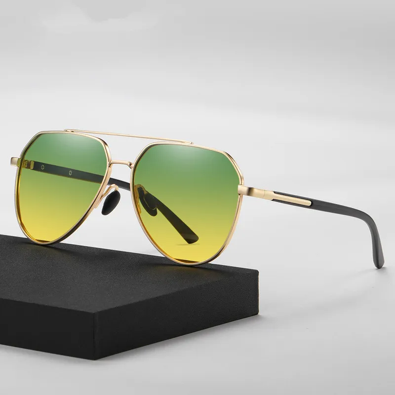 Thunder Pailong Alloy Aviator Sunglasses Unisex Black/Gray/Gunmetal/Gold-13