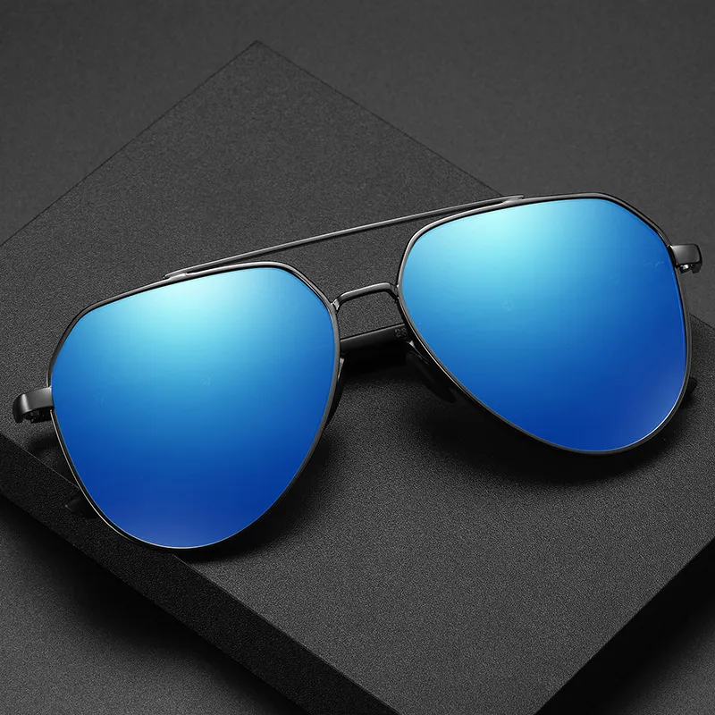 Thunder Pailong Alloy Aviator Sunglasses Unisex Black/Gray/Gunmetal/Gold-11