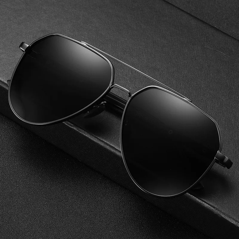 Thunder Pailong Alloy Aviator Sunglasses Unisex Black/Gray/Gunmetal/Gold-1