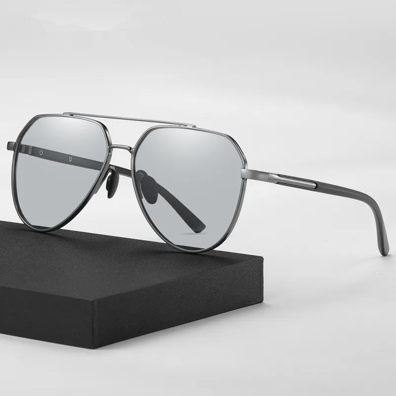 Thunder Pailong Alloy Aviator Sunglasses Unisex Black/Gray/Gunmetal/Gold-9
