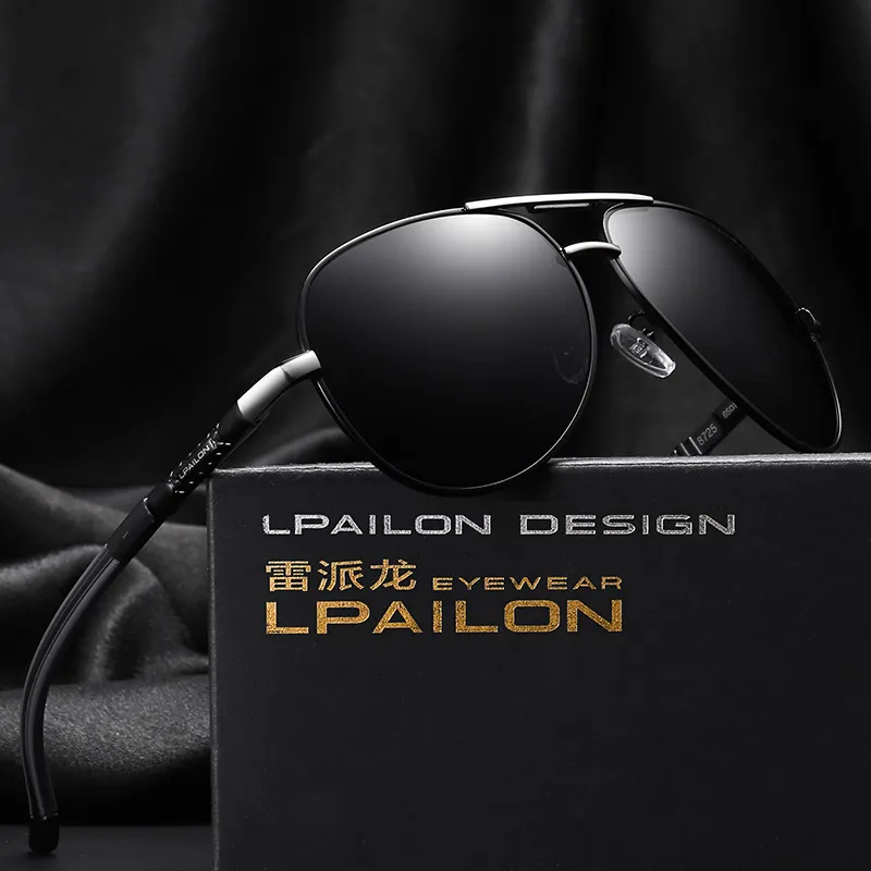 Thunder Pailong Alloy PC Aviator Sunglasses Men's Black, Silver, Gold-3