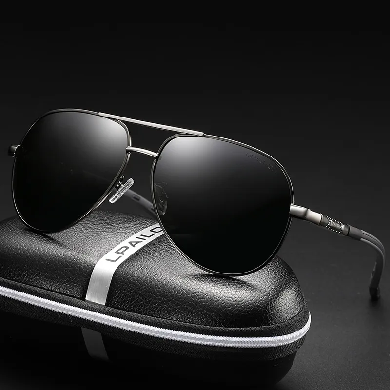 Thunder Pailong Alloy PC Aviator Sunglasses Men's Black, Silver, Gold-6