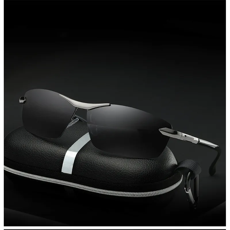 Thunder Pailong Alloy Square Sunglasses Unisex Black/Gunmetal-3
