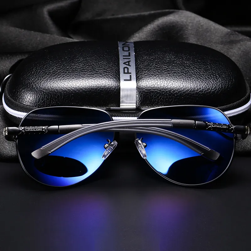 Thunder Pailong Alloy PC Aviator Sunglasses Men's Black, Silver, Gold-4