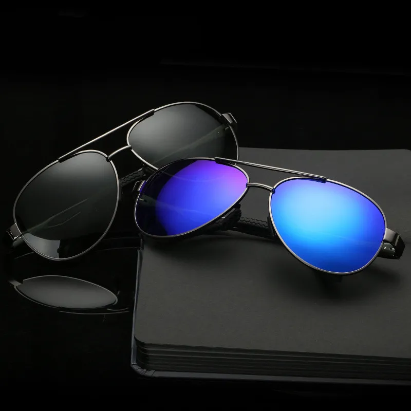 Thunder Pailong Alloy Aviator Sunglasses Men's Gold/Gray-1