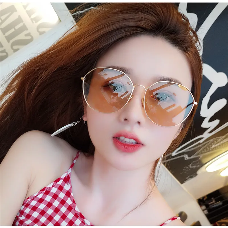 Thunder Pailong Metal Irregular Shape Sunglasses Unisex-5