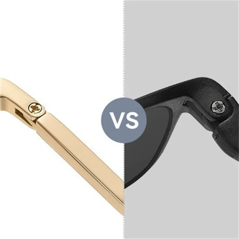 Thunder Pailong Metal Round Sunglasses Women's Black, Silver, Gold-5