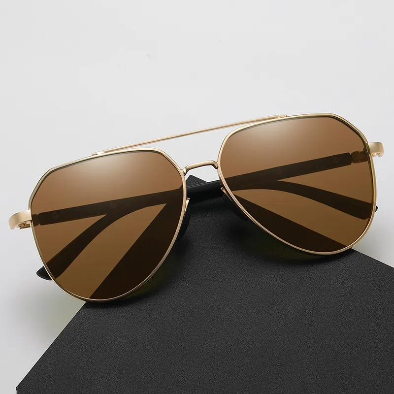 Thunder Pailong Alloy Aviator Sunglasses Unisex Black/Gray/Gunmetal/Gold-5
