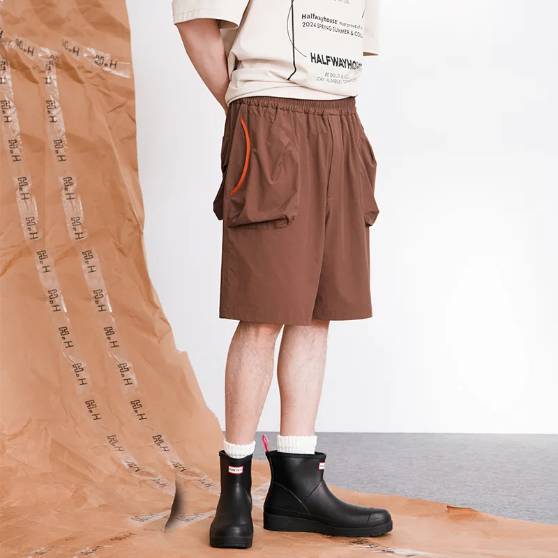 Halfwayhouse Casual Shorts Men's Coffee-3