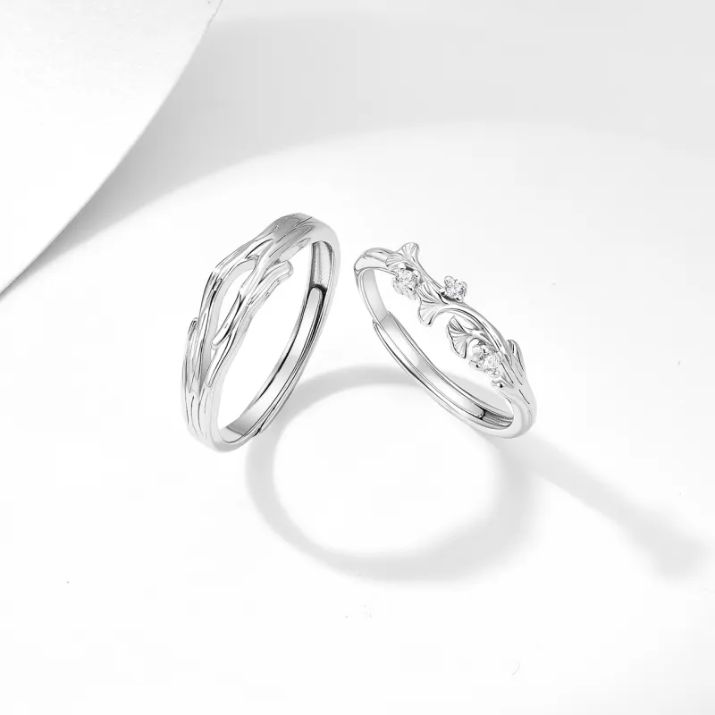 I Do&Co. 925 Sterling Silver Synthetic Cubic Zirconia Rings Unisex-1