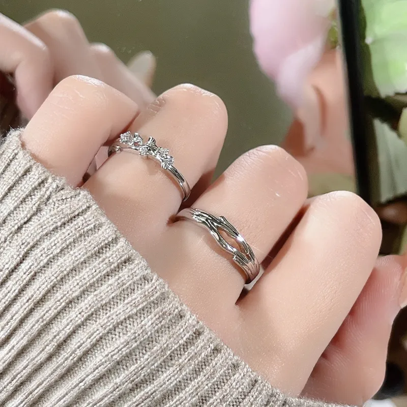 I Do&Co. 925 Sterling Silver Synthetic Cubic Zirconia Rings Unisex-2