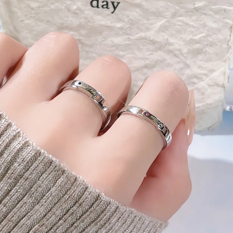 I Do&Co. 925 Sterling Silver Synthetic Cubic Zirconia Rings Unisex-2