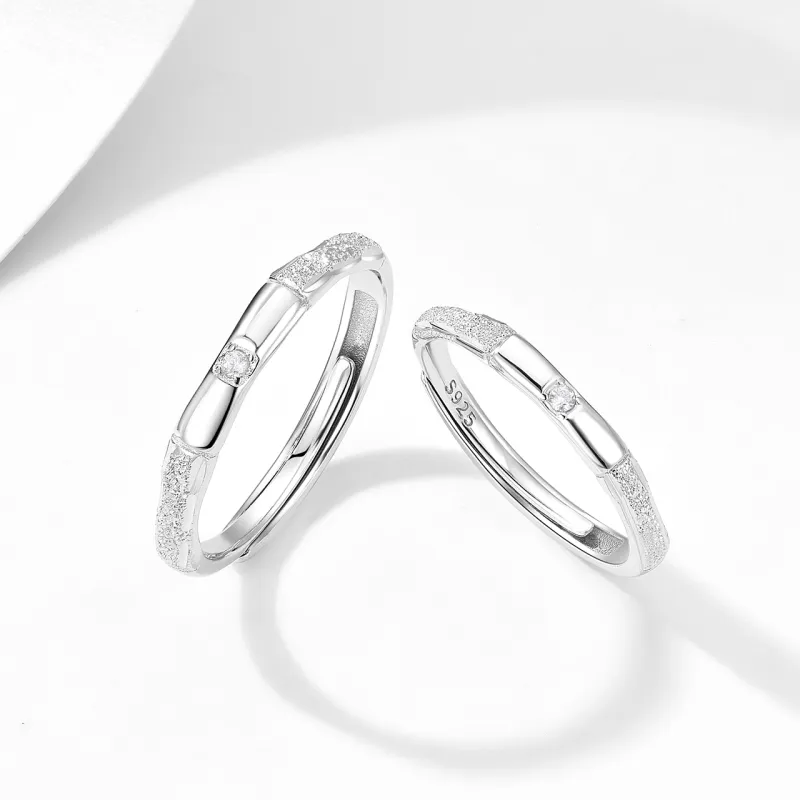 I Do&Co. 925 Sterling Silver Synthetic Cubic Zirconia Rings Unisex-1