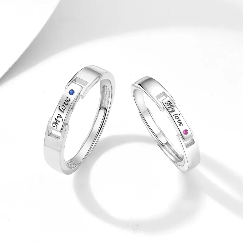 I Do&Co. 925 Sterling Silver Synthetic Cubic Zirconia Rings Unisex-1
