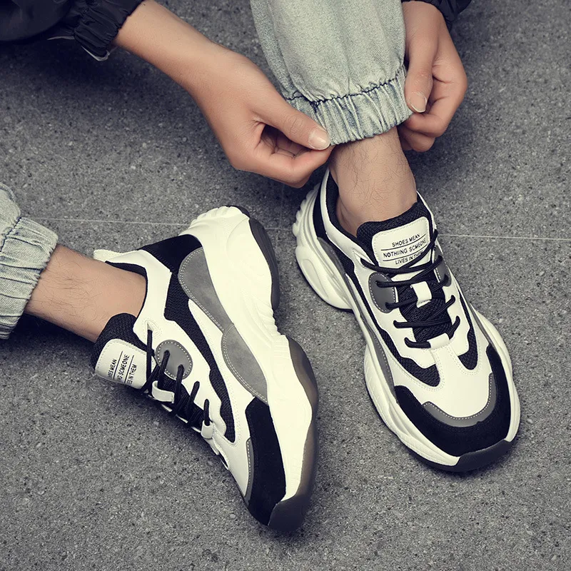 Rummaden Slip Resistant Cushioning Wear Resistant Breathable Low Top Chunky Sneakers Men's-2