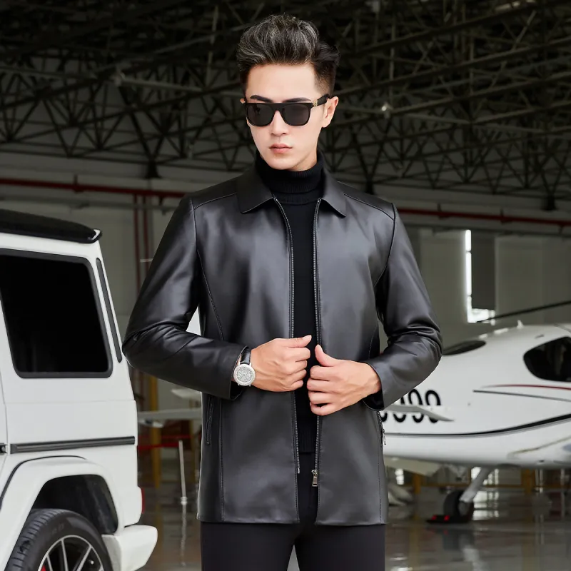 KAISER Leather Jacket Men's Black-2