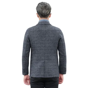 KAISER Business Suit Men's Gray Plaid