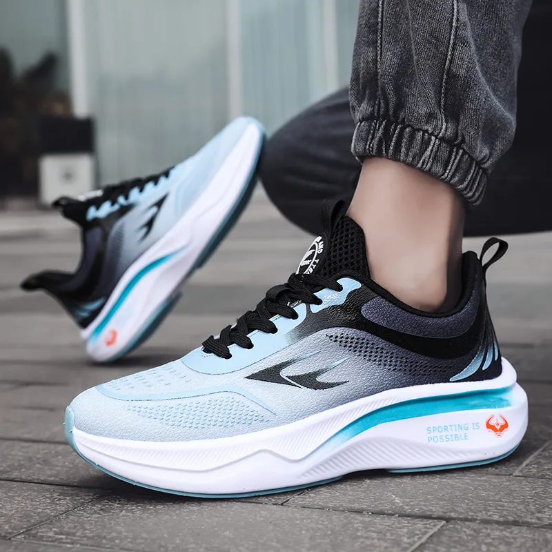 Kinglake Shock Absorbers Slip Resistant, Abrasion Resistant, Breathable Low Top Running Shoes Unisex-1
