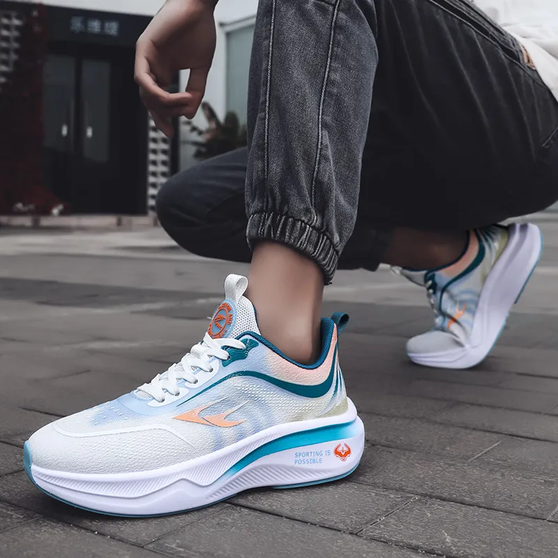 Kinglake Shock Absorbers Slip Resistant, Abrasion Resistant, Breathable Low Top Running Shoes Unisex-15