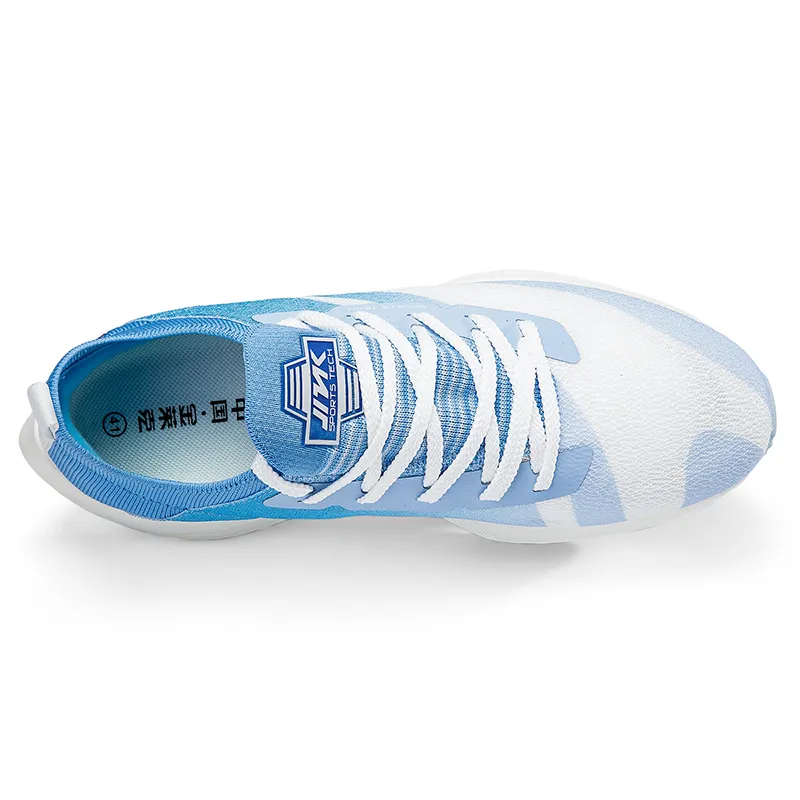 Kinglake Cushioning Slip Resistant Coverage Low Top Air Cushion Casual Running Shoes Unisex White Blue-2